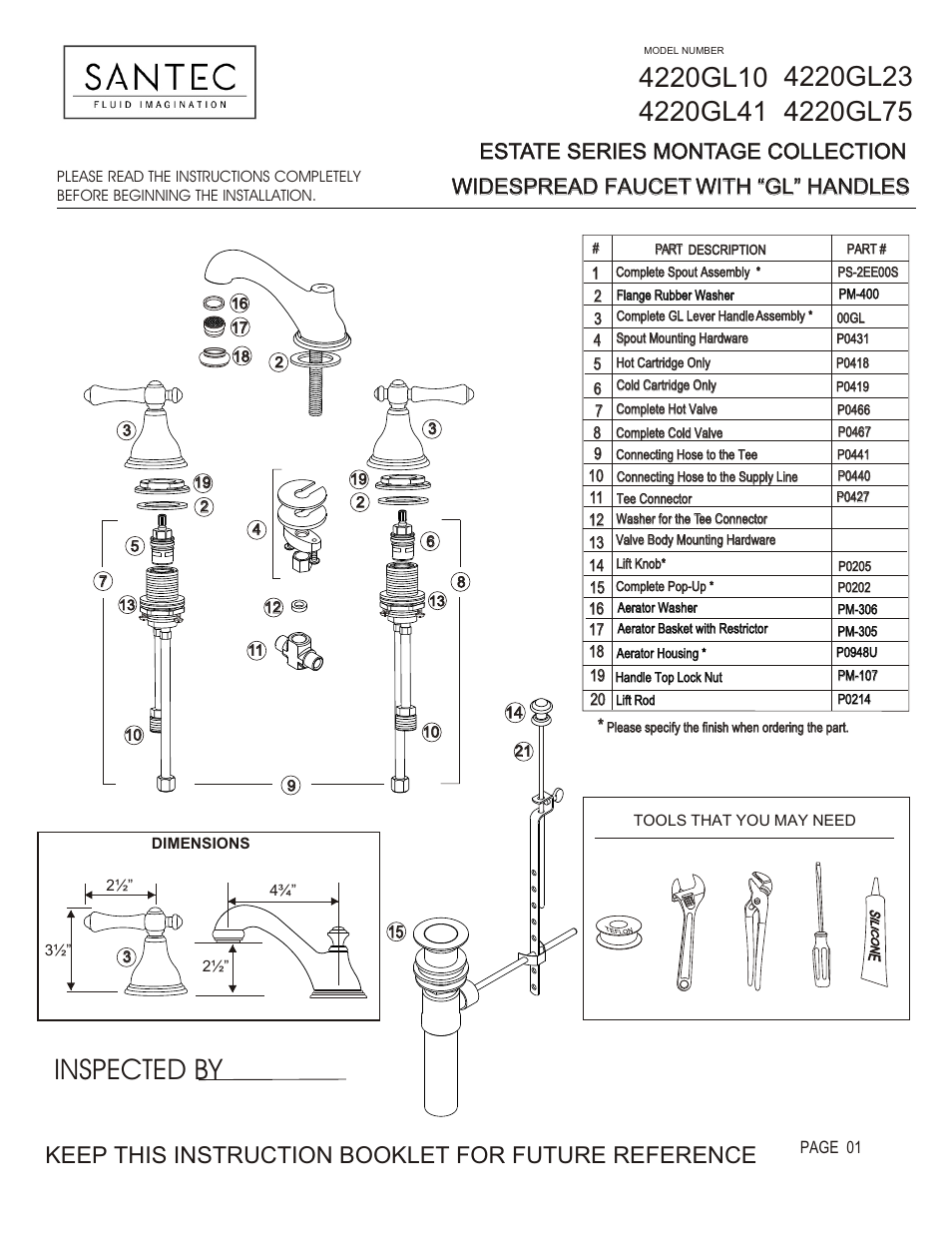 Santec 4220GL User Manual | 4 pages