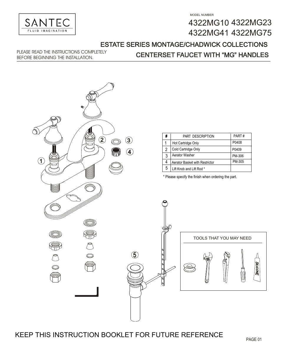 Santec 4322MG User Manual | 4 pages