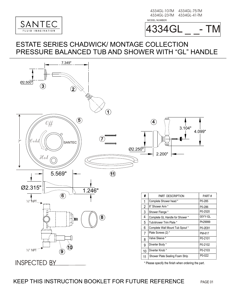 Santec 4334GL User Manual | 4 pages
