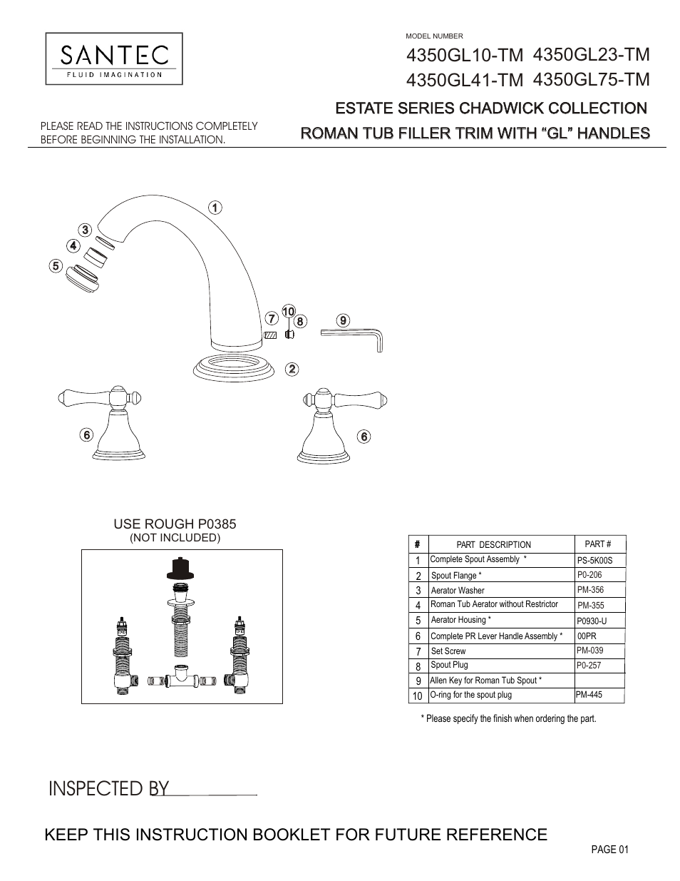 Santec 4350GL-TM User Manual | 4 pages