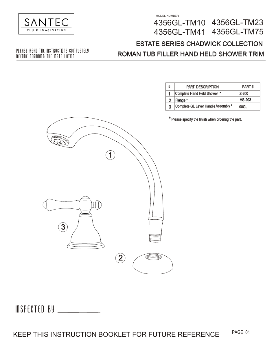 Santec 4356GL-TM User Manual | 4 pages