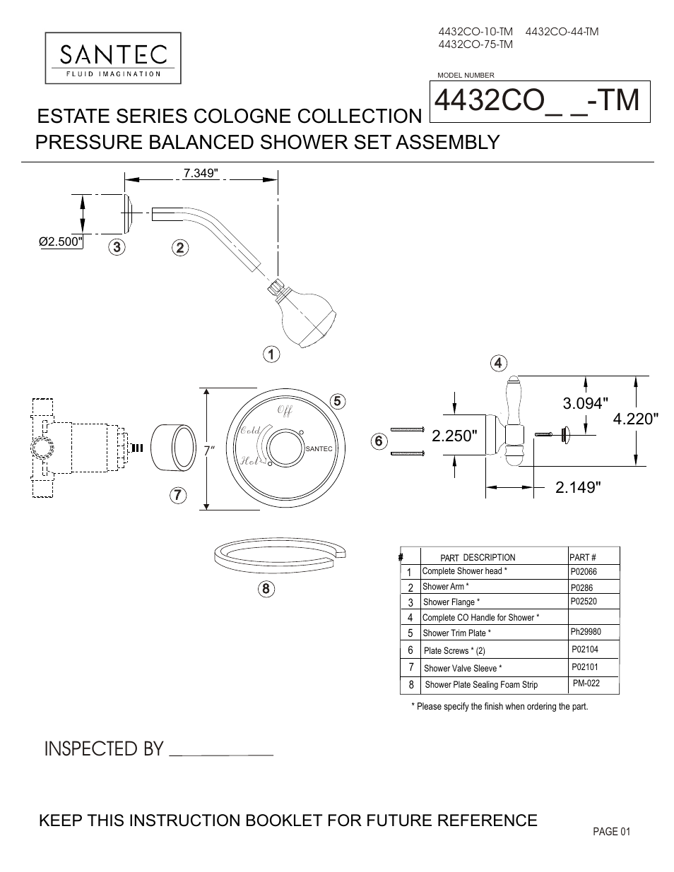 Santec 4432CO User Manual | 4 pages