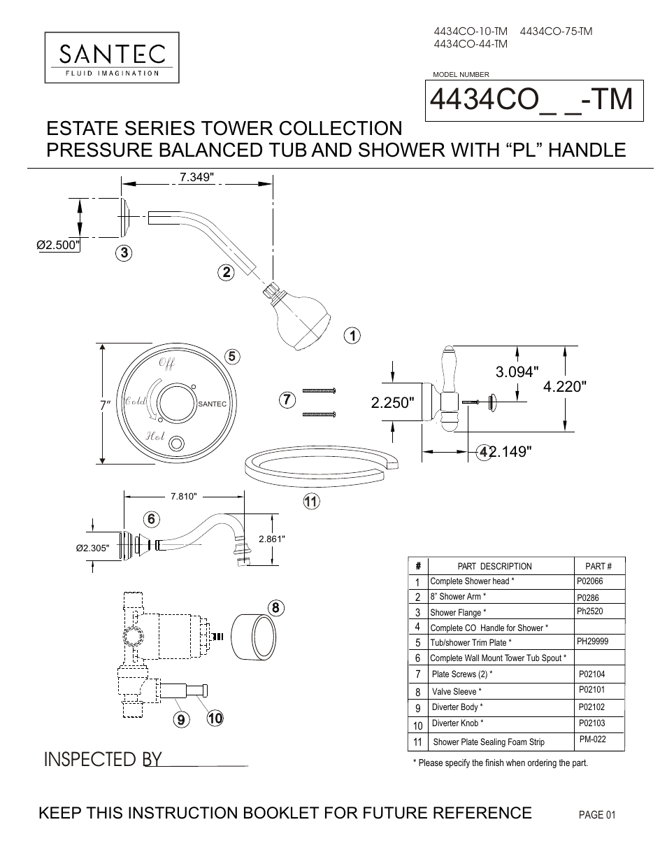 Santec 4434CO User Manual | 4 pages