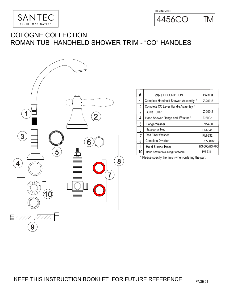 Santec 4456CO User Manual | 3 pages