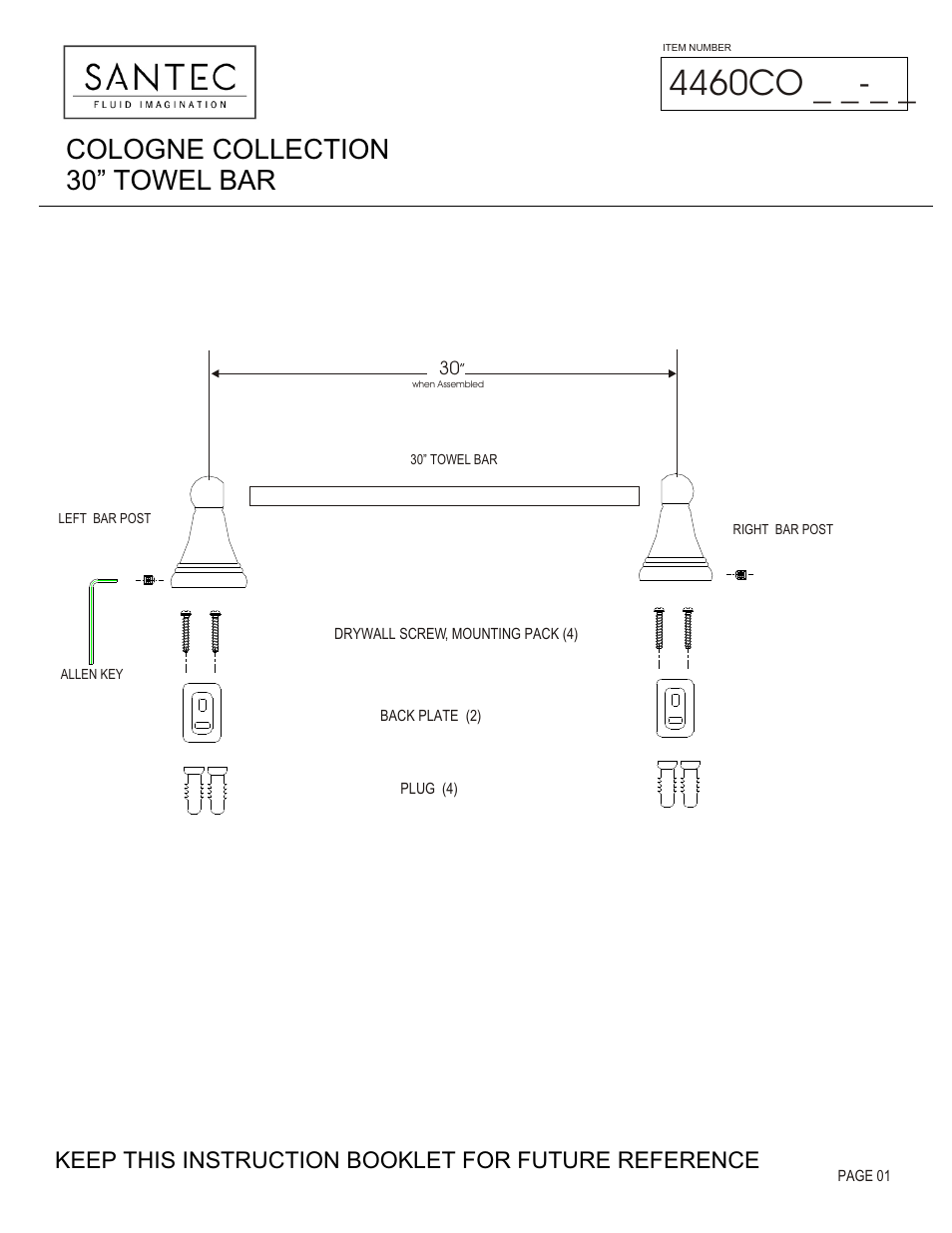 Santec 4460CO User Manual | 3 pages