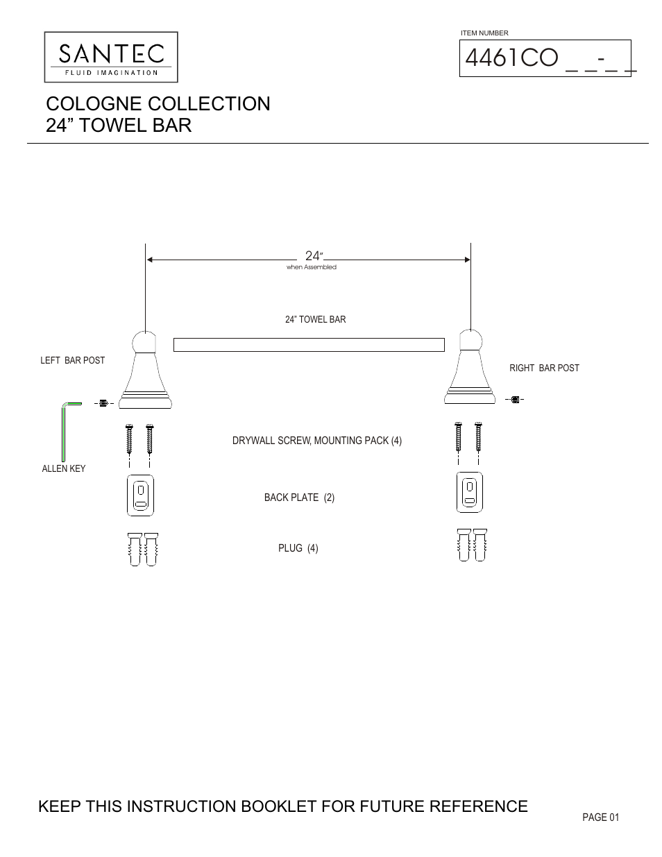 Santec 4461CO User Manual | 3 pages