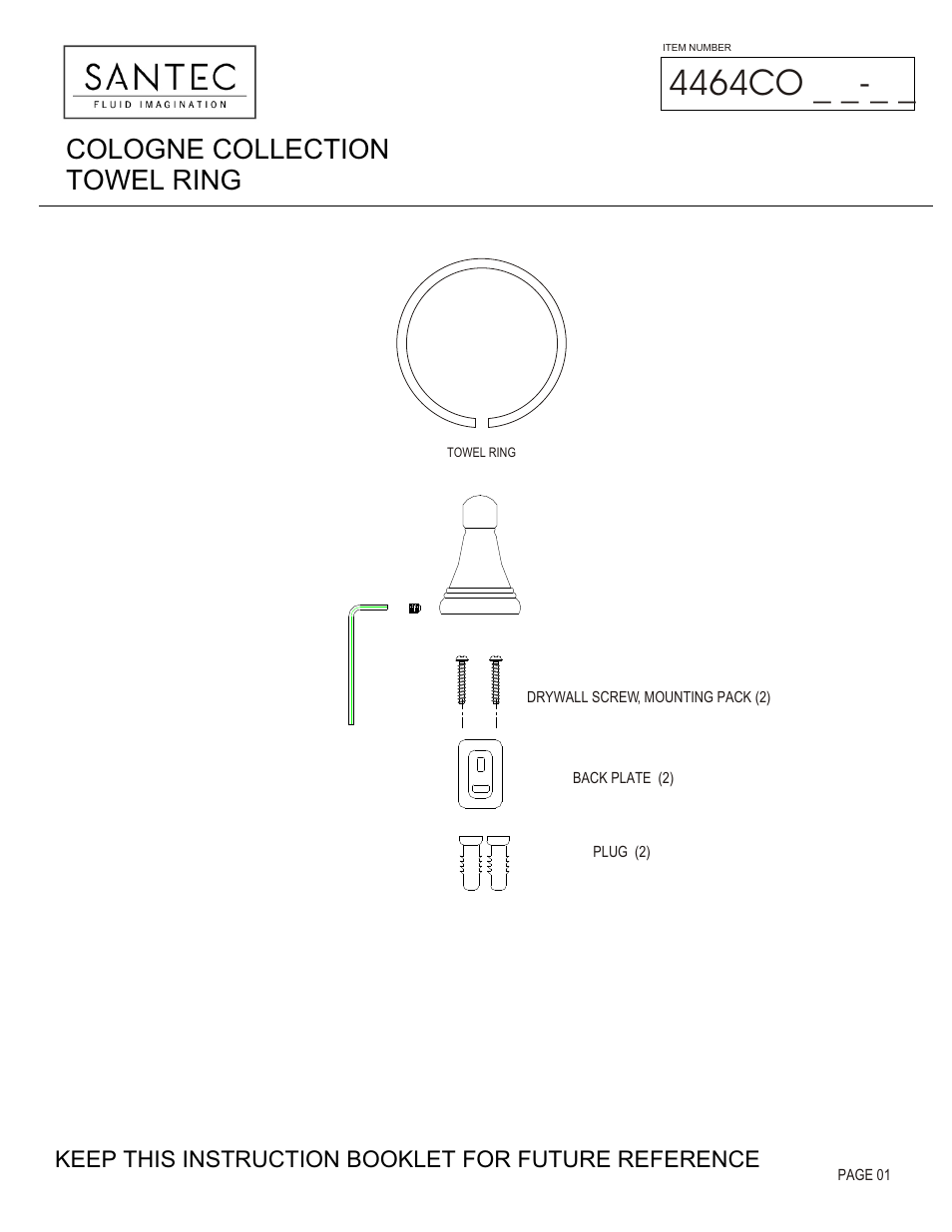 Santec 4464CO User Manual | 3 pages