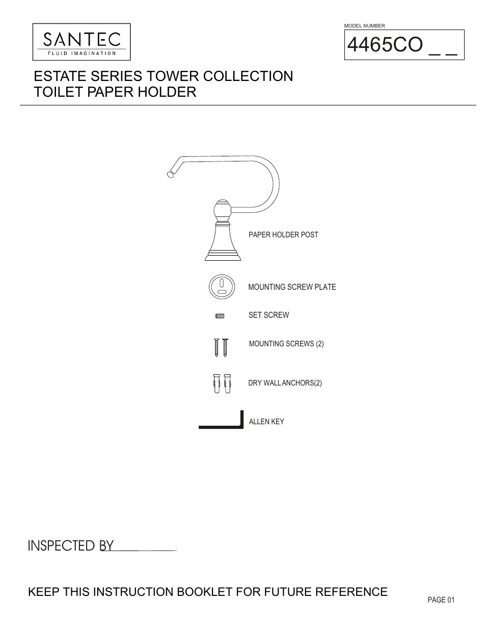 Santec 4465CO User Manual | 3 pages