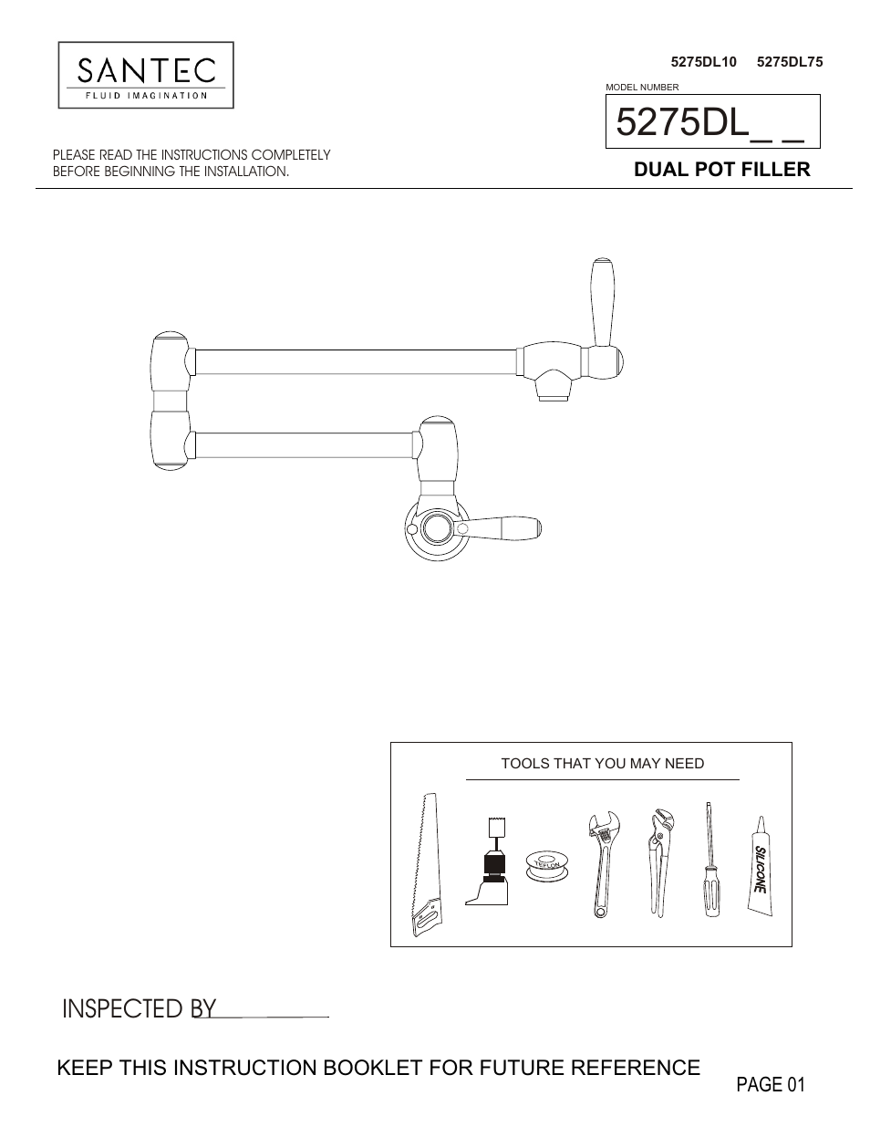 Santec 5275DL User Manual | 4 pages
