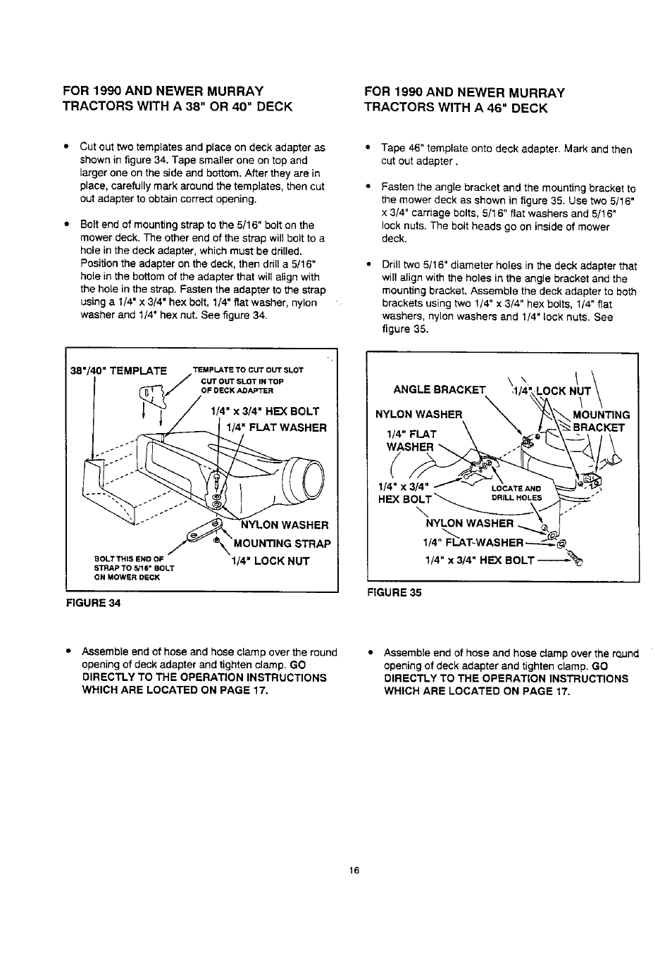 For 1990 and newer murray tractors with a 46" deck | Craftsman 486.24515 User Manual | Page 16 / 32