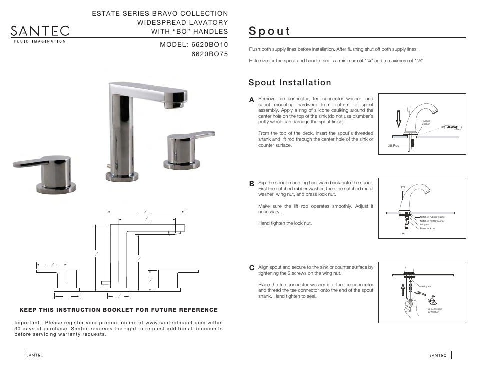 Santec 6620BO User Manual | 4 pages
