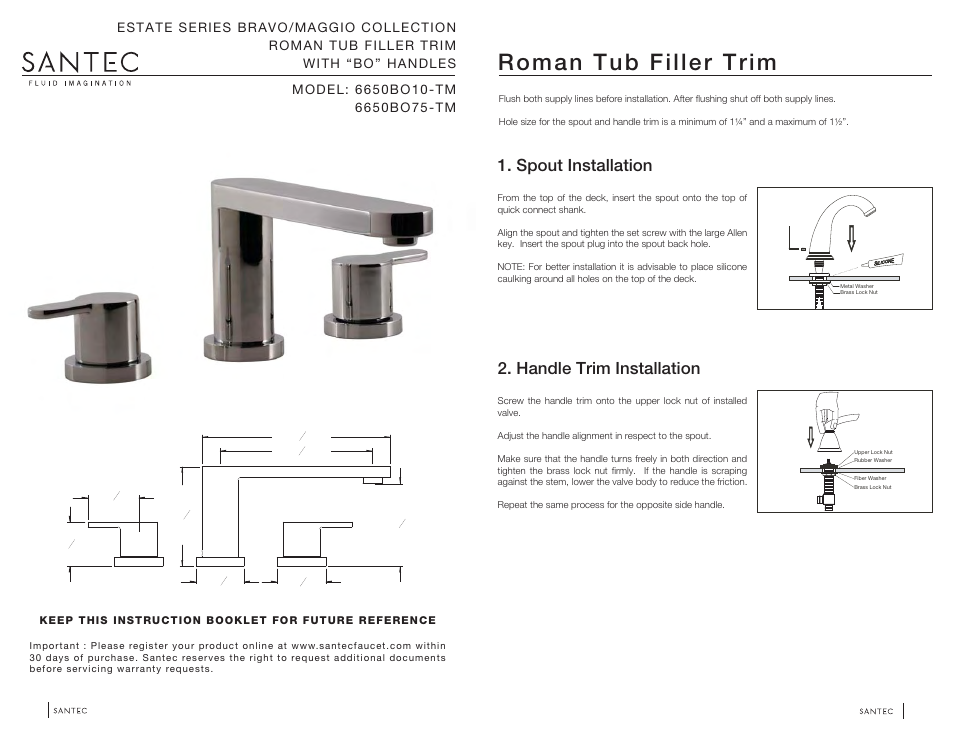 Santec 6650BO-TM User Manual | 2 pages