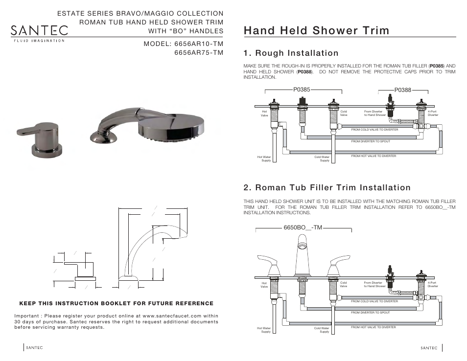 Santec 6656BO-TM User Manual | 3 pages