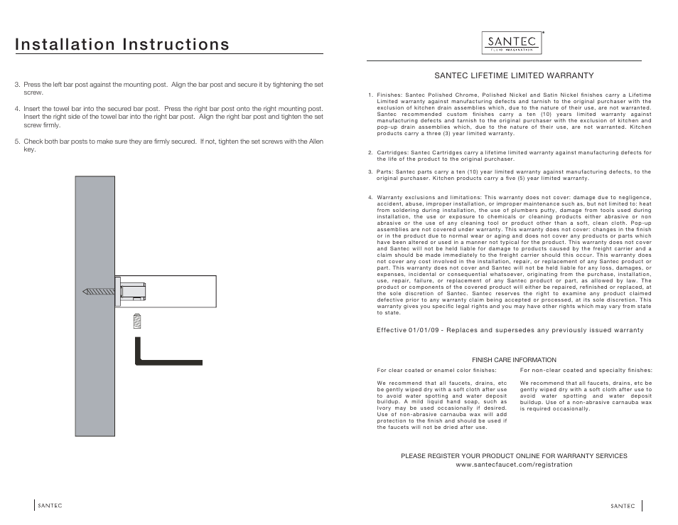 Installation instructions | Santec 6660BO User Manual | Page 2 / 2