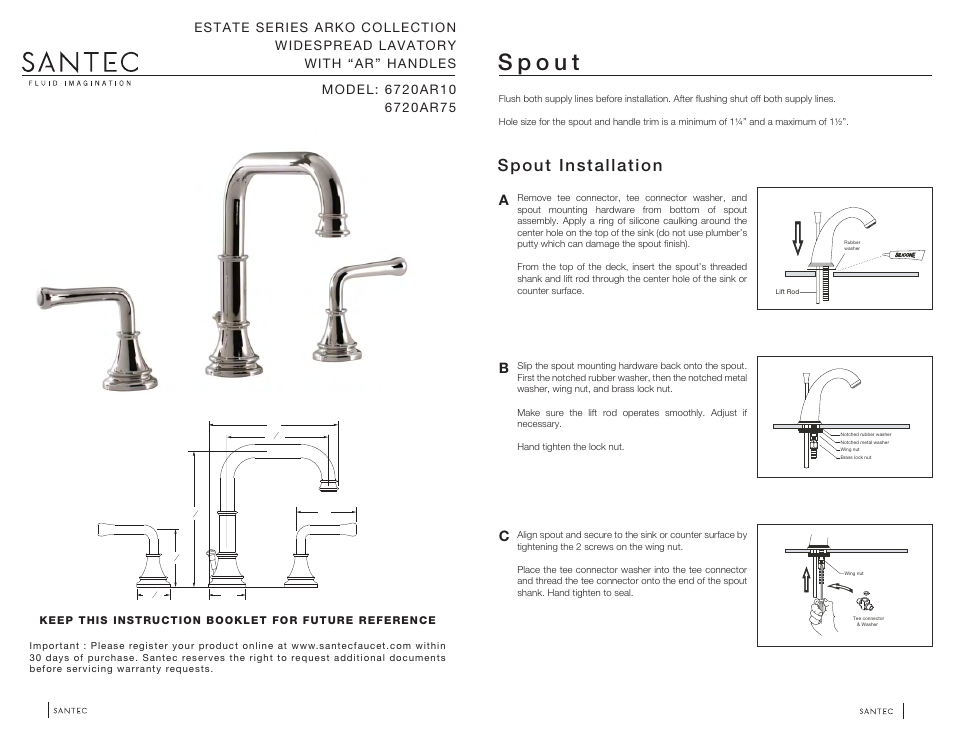 Santec 6720AR User Manual | 4 pages