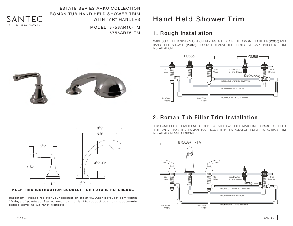 Santec 6756AR-TM User Manual | 3 pages