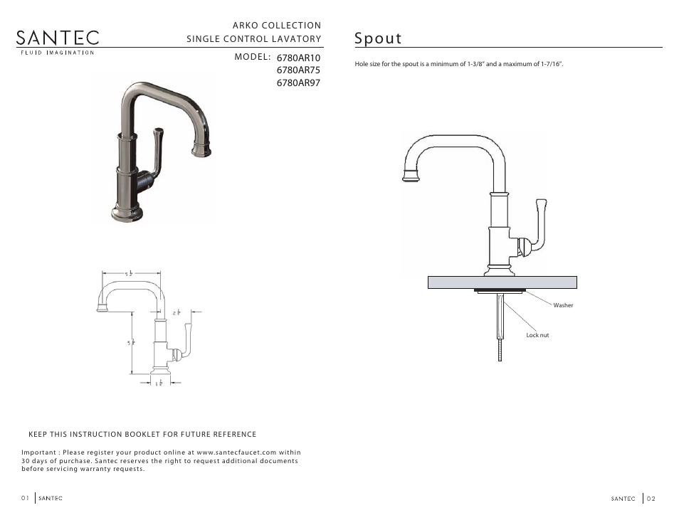 Santec 6780AR User Manual | 4 pages