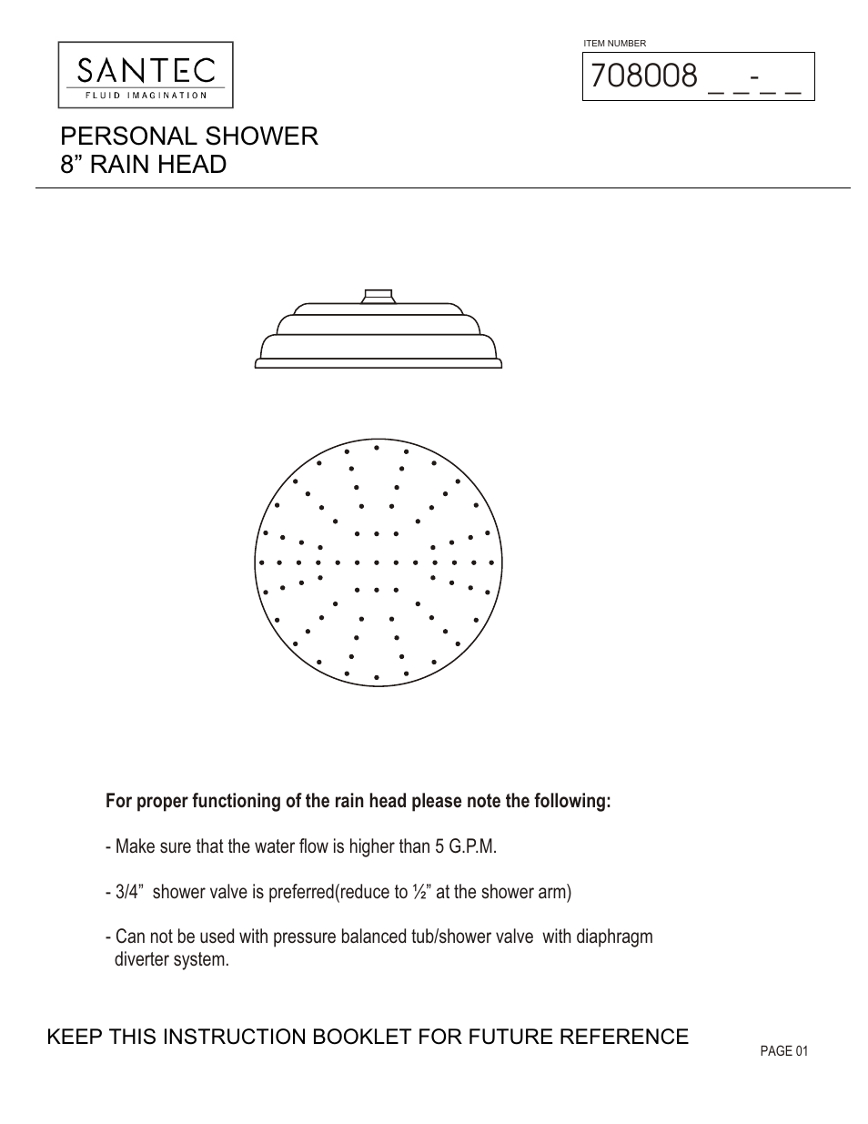 Santec 708008 User Manual | 3 pages