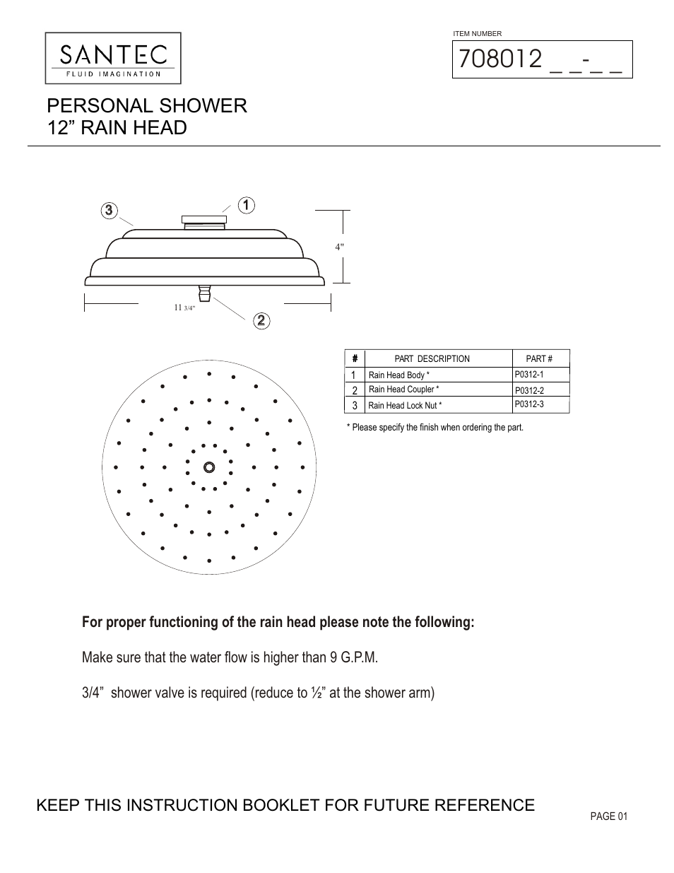 Santec 708012 User Manual | 3 pages