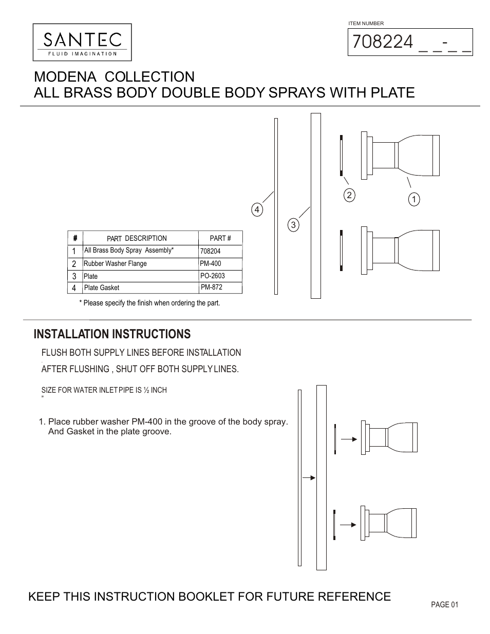 Santec 708224 User Manual | 3 pages