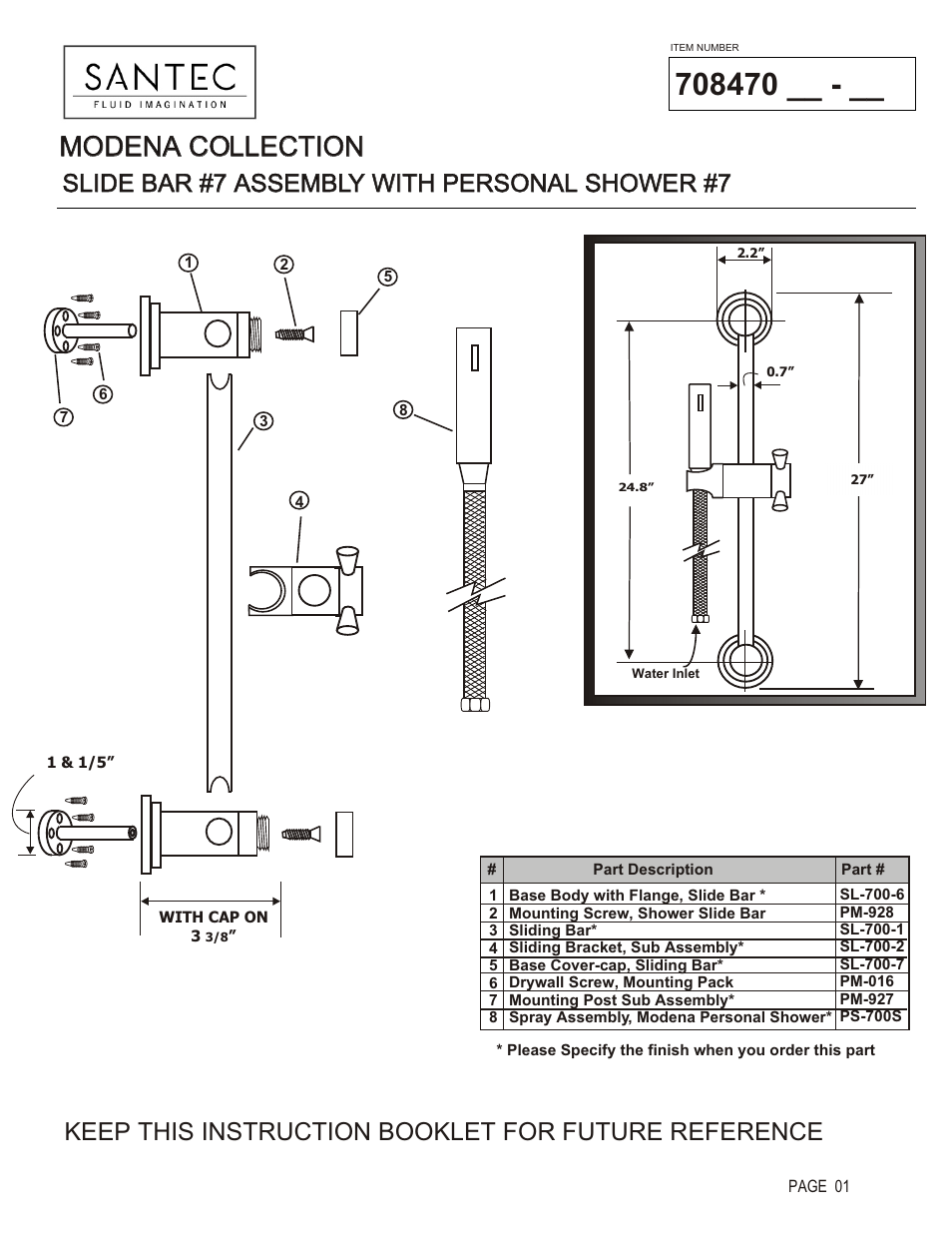 Santec 708470 User Manual | 4 pages