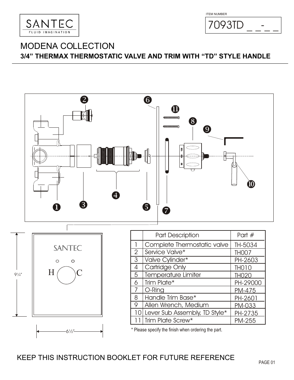 Santec 7093TD User Manual | 4 pages