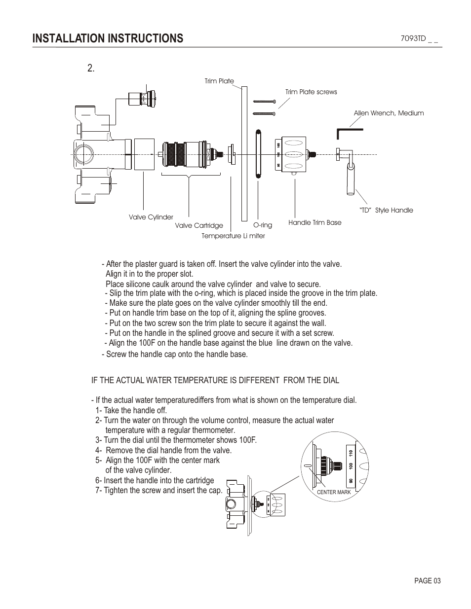 Installation instructions | Santec 7093TD User Manual | Page 3 / 4