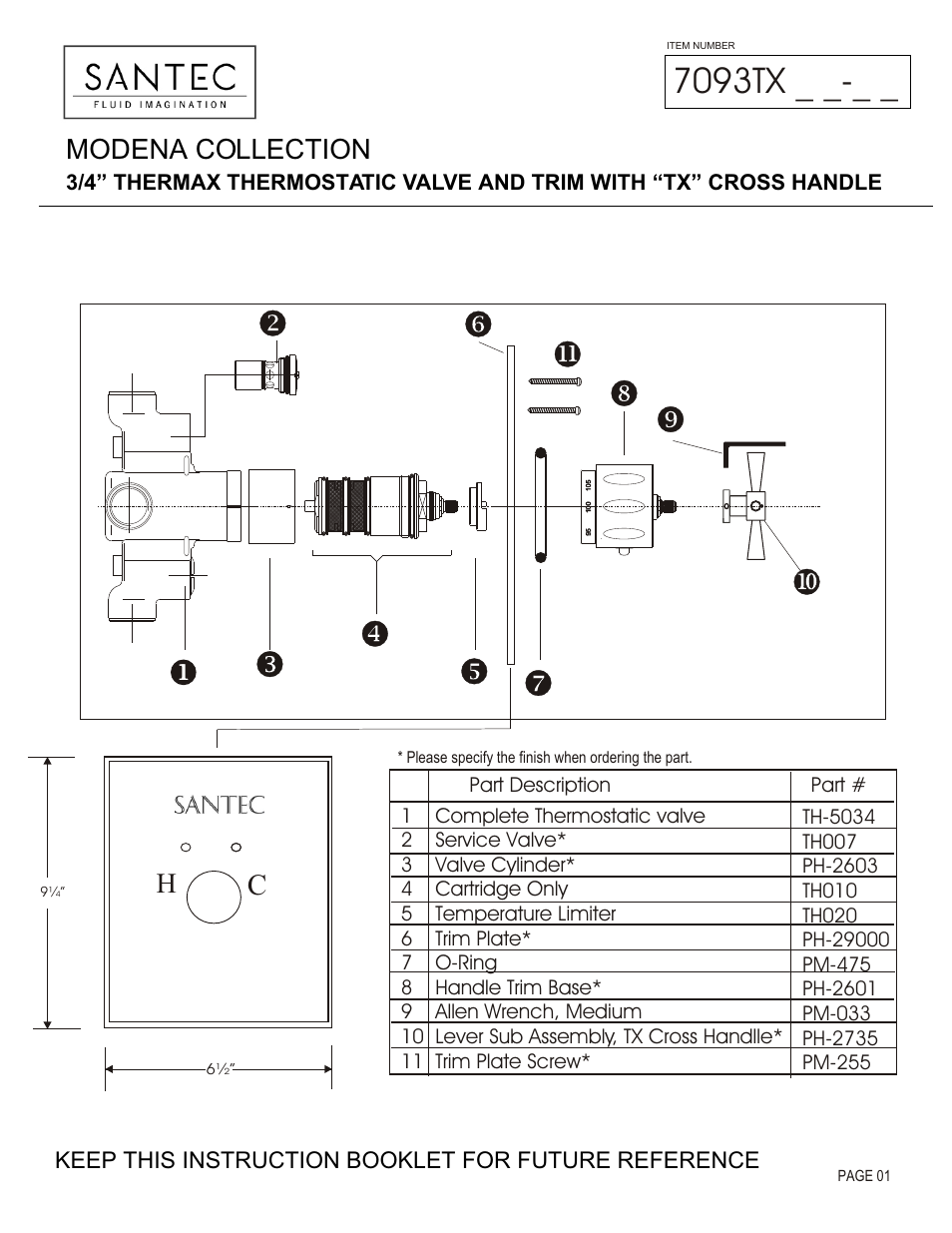Santec 7093TX User Manual | 4 pages