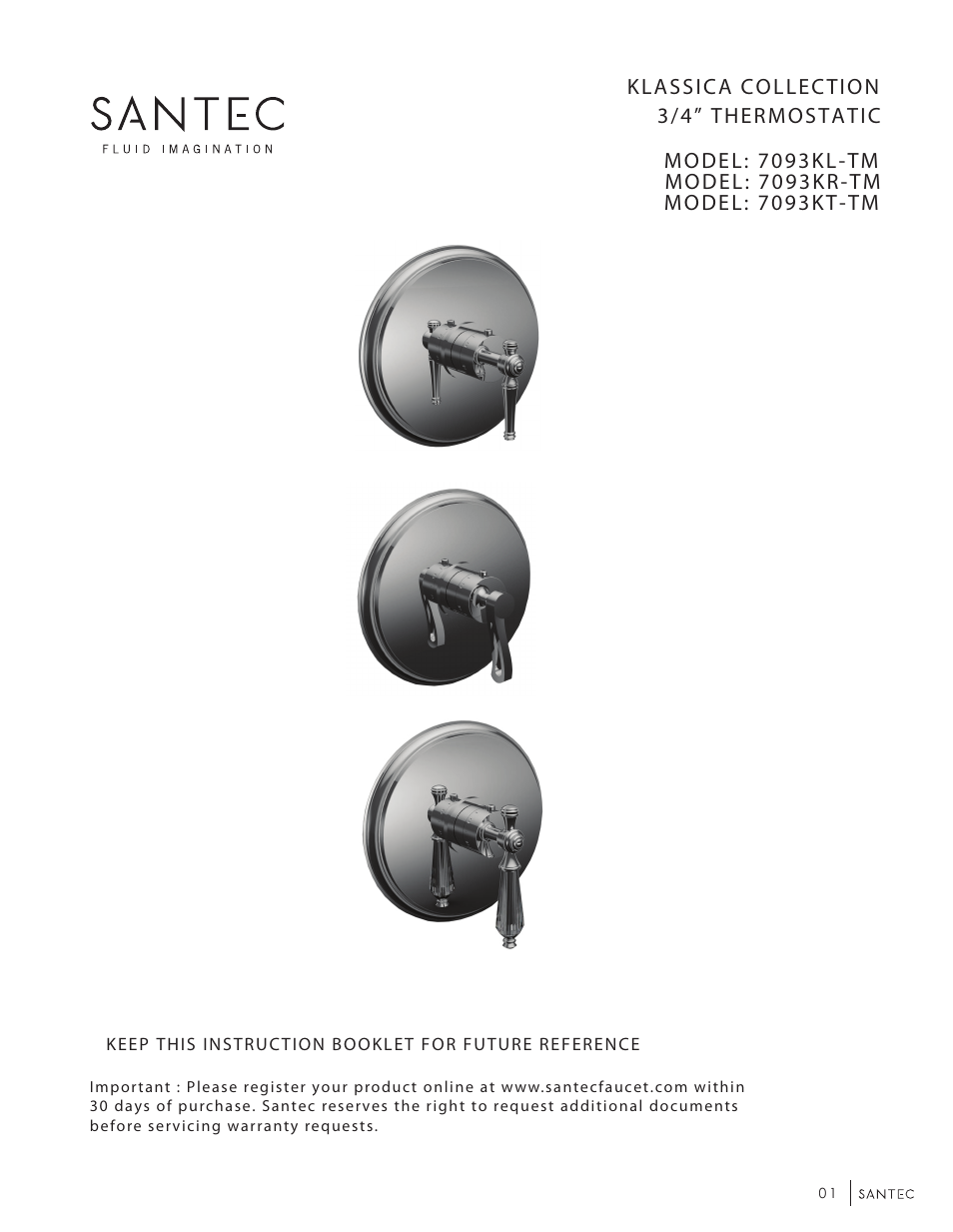 Santec 7093KT-TM User Manual | 12 pages