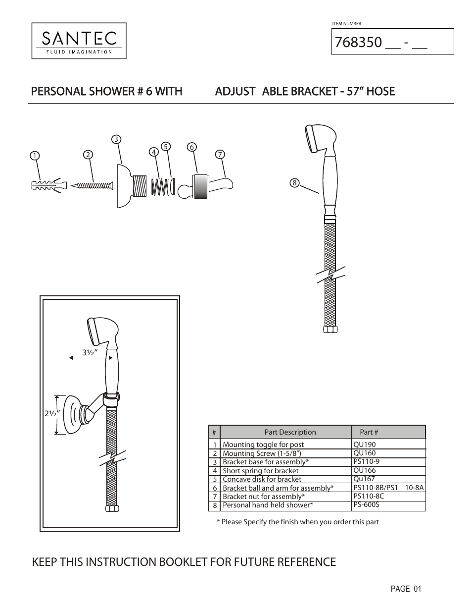 Santec 768350 User Manual | 4 pages