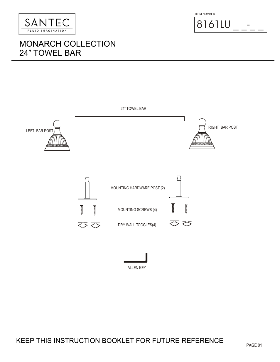 Santec 8161LU User Manual | 3 pages