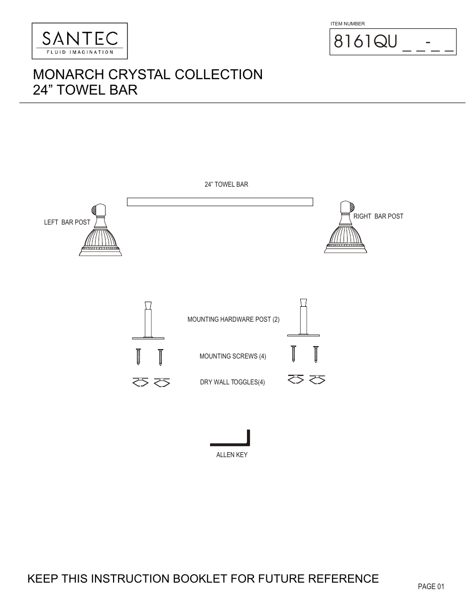 Santec 8161QU User Manual | 3 pages