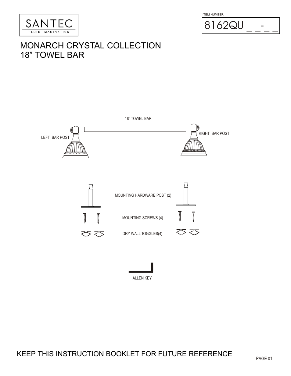 Santec 8162QU User Manual | 3 pages