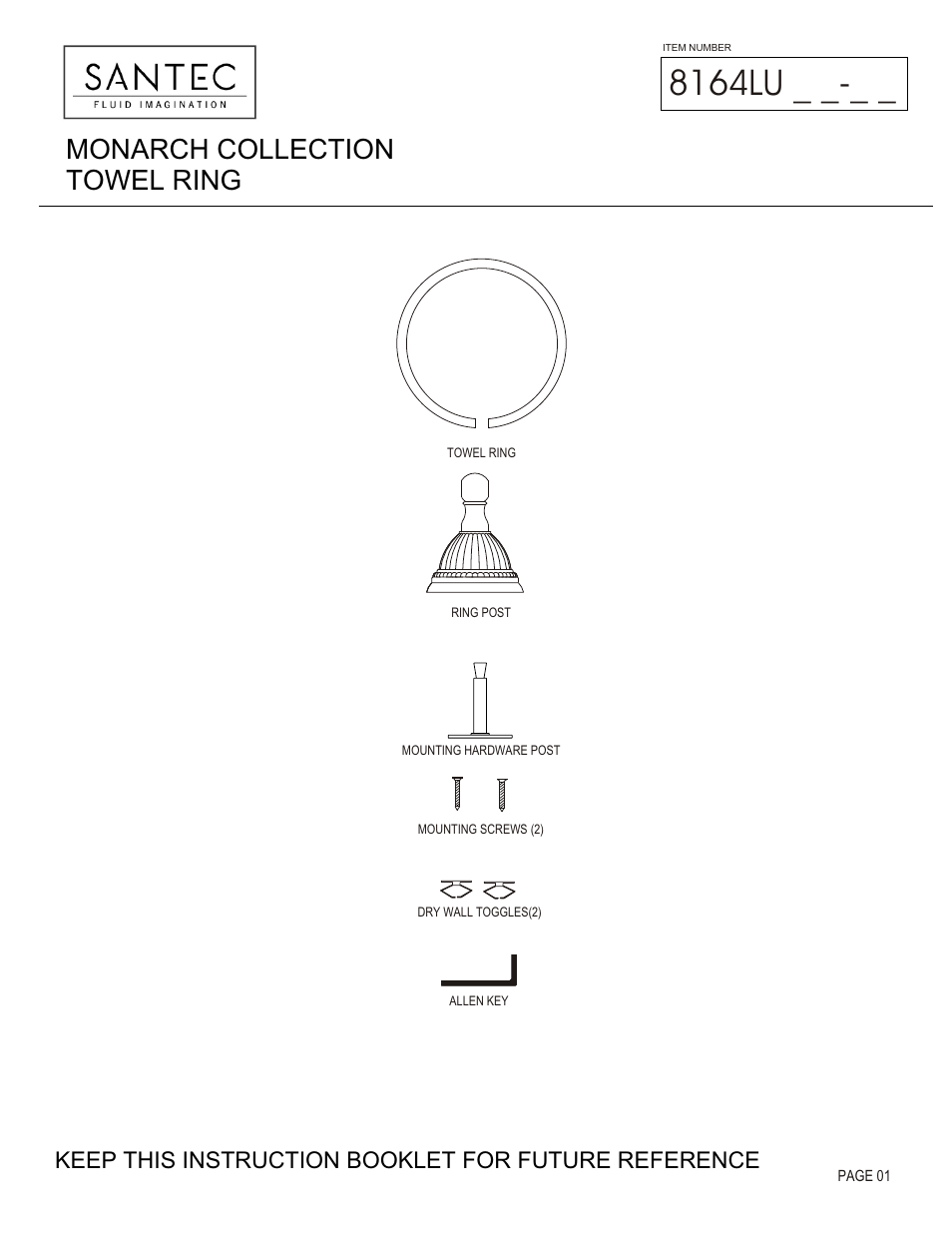 Santec 8164LU User Manual | 3 pages