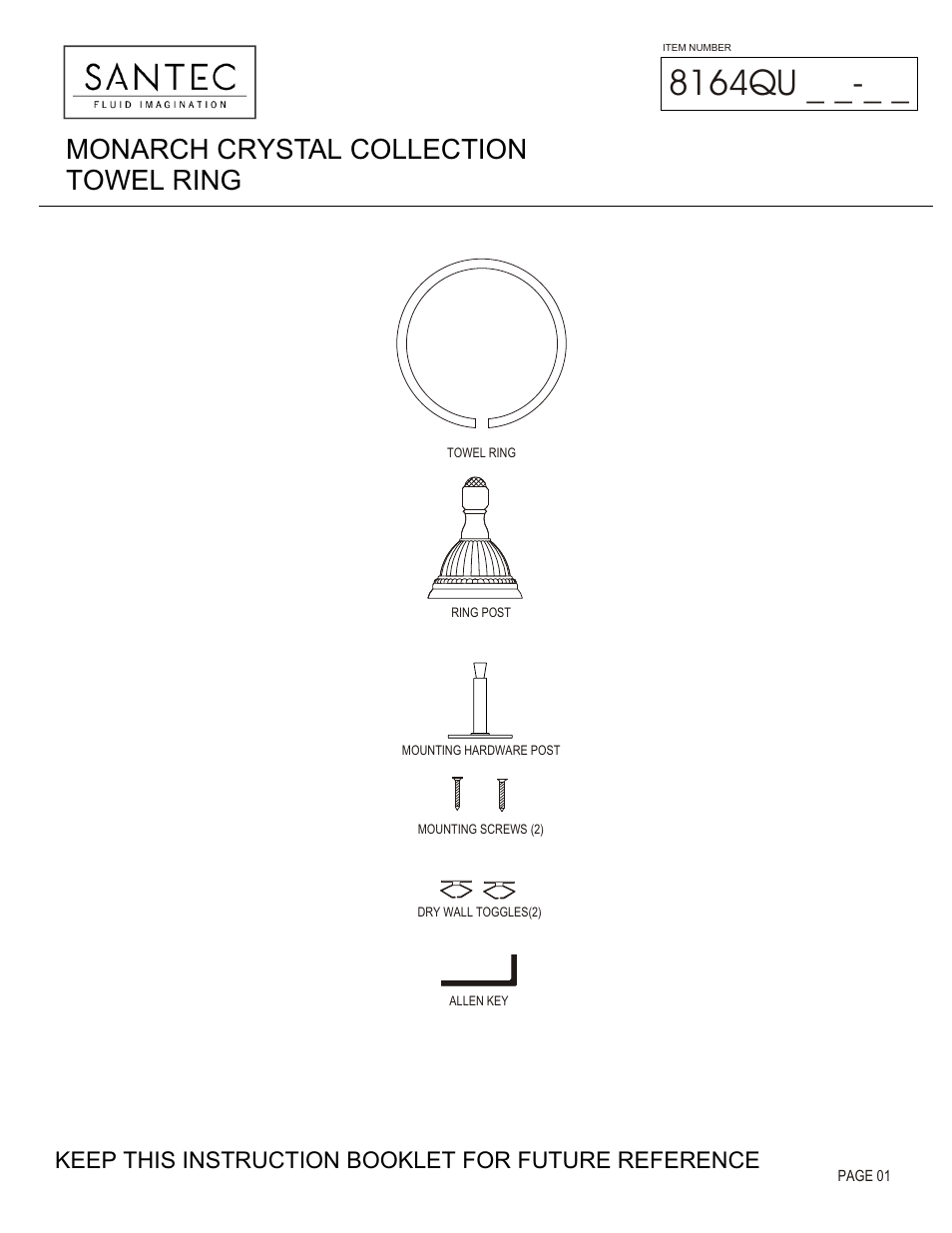 Santec 8164QU User Manual | 3 pages