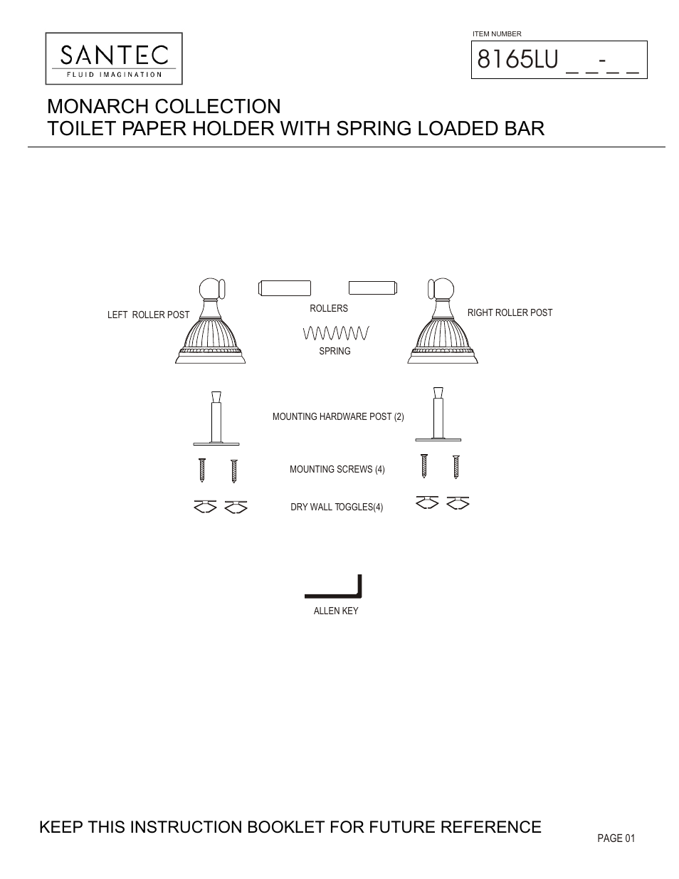 Santec 8165LU User Manual | 3 pages