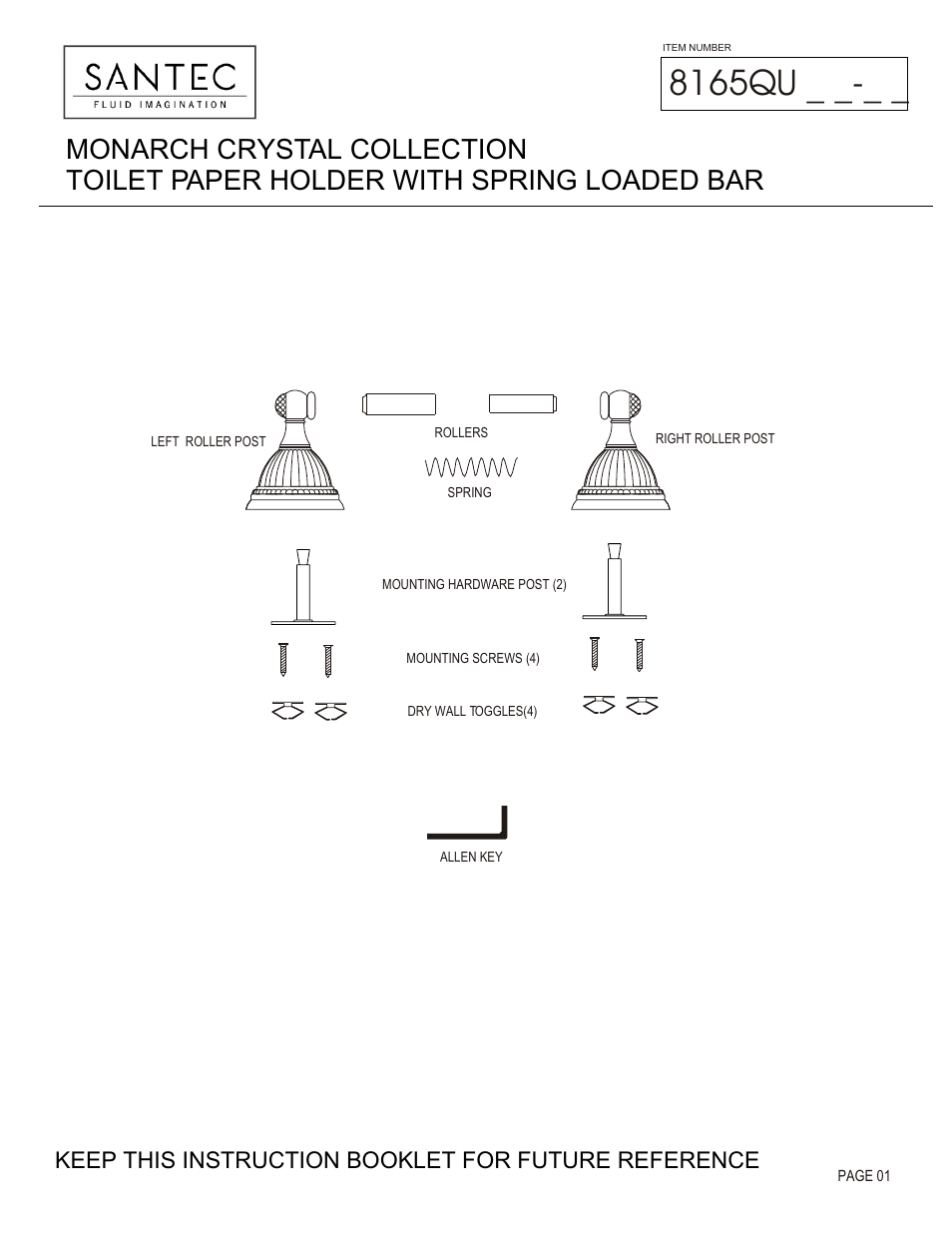 Santec 8165QU User Manual | 3 pages