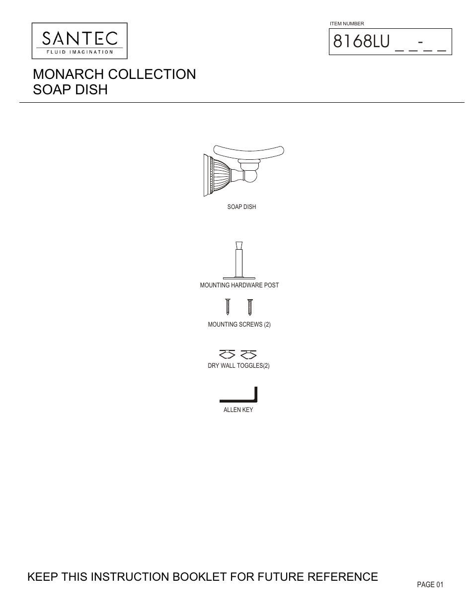 Santec 8168LU User Manual | 3 pages