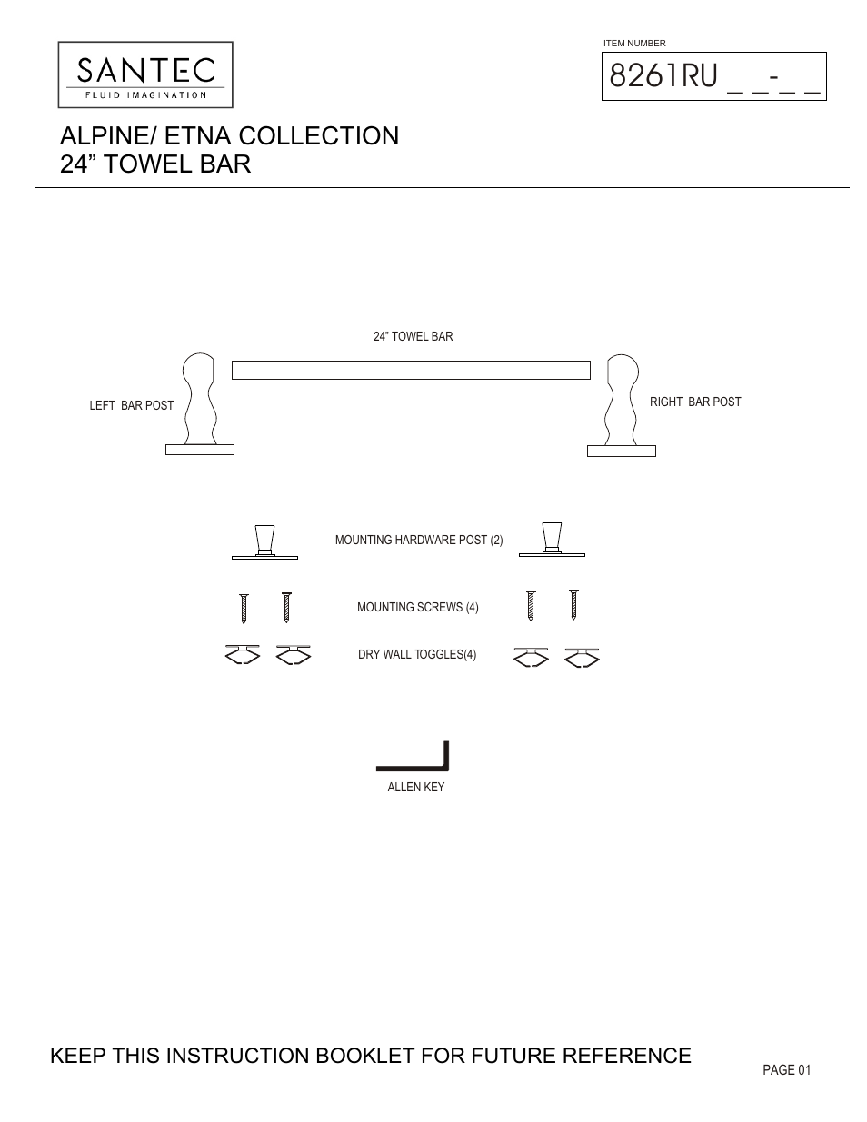 Santec 8261RU User Manual | 3 pages