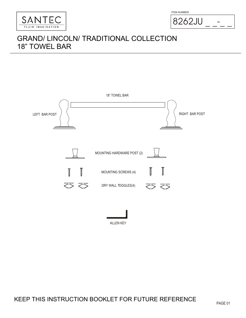 Santec 8262JU User Manual | 3 pages