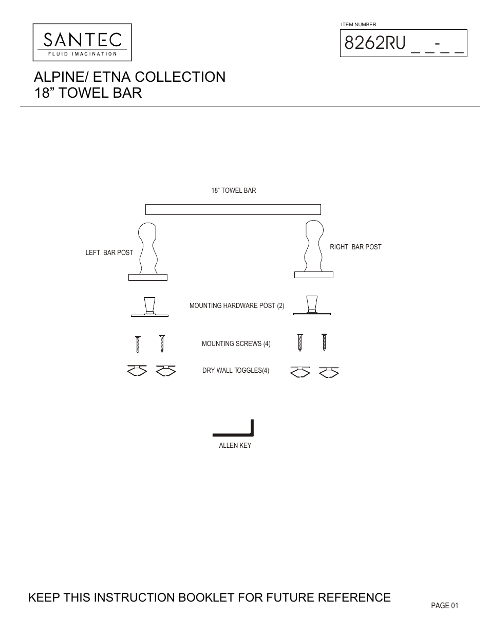 Santec 8262RU User Manual | 3 pages