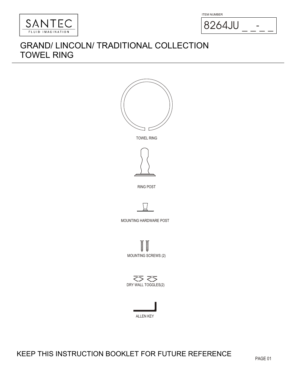 Santec 8264JU User Manual | 3 pages