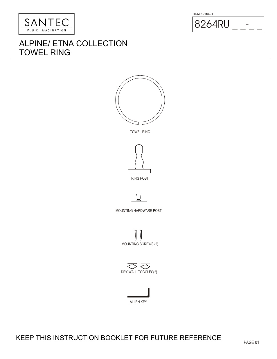 Santec 8264RU User Manual | 3 pages