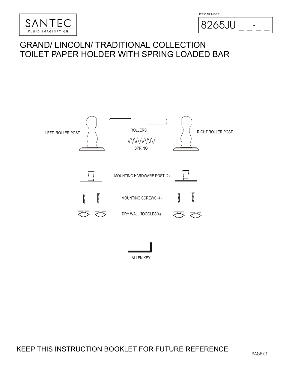 Santec 8265JU User Manual | 3 pages