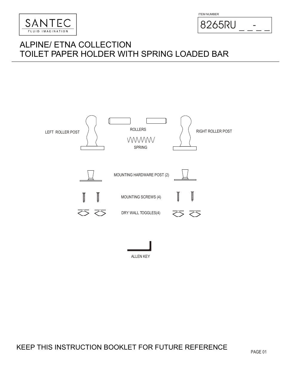 Santec 8265RU User Manual | 3 pages