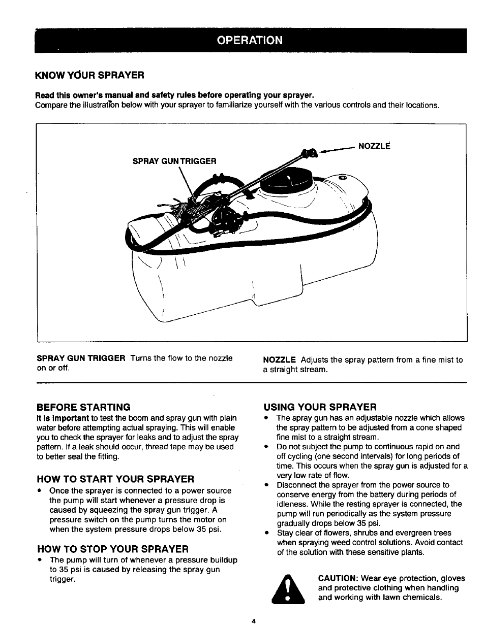 Operation | Craftsman 486.24534 User Manual | Page 4 / 8
