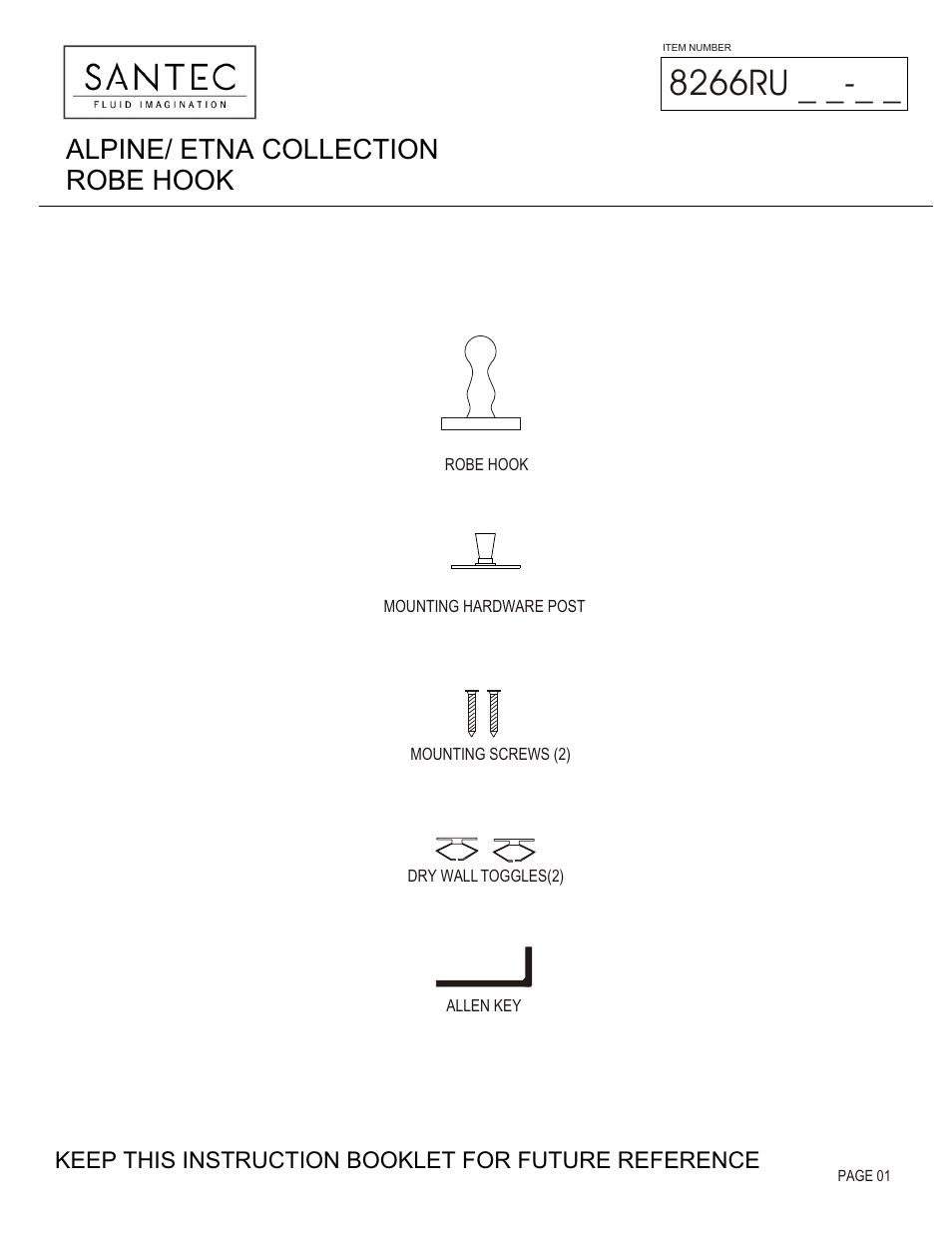 Santec 8266RU User Manual | 3 pages