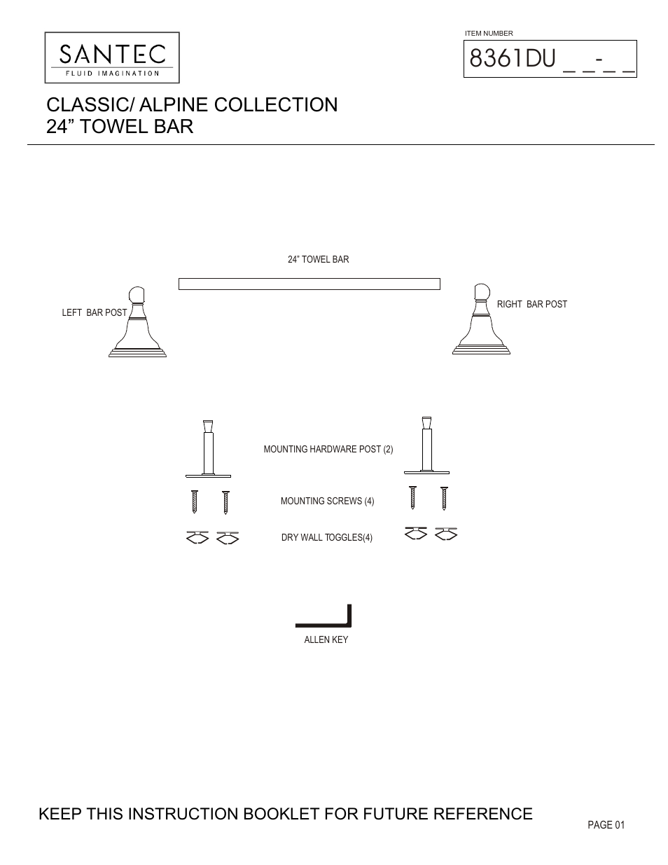 Santec 8361DU User Manual | 3 pages