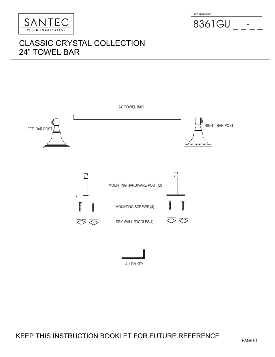 Santec 8361GU User Manual | 3 pages