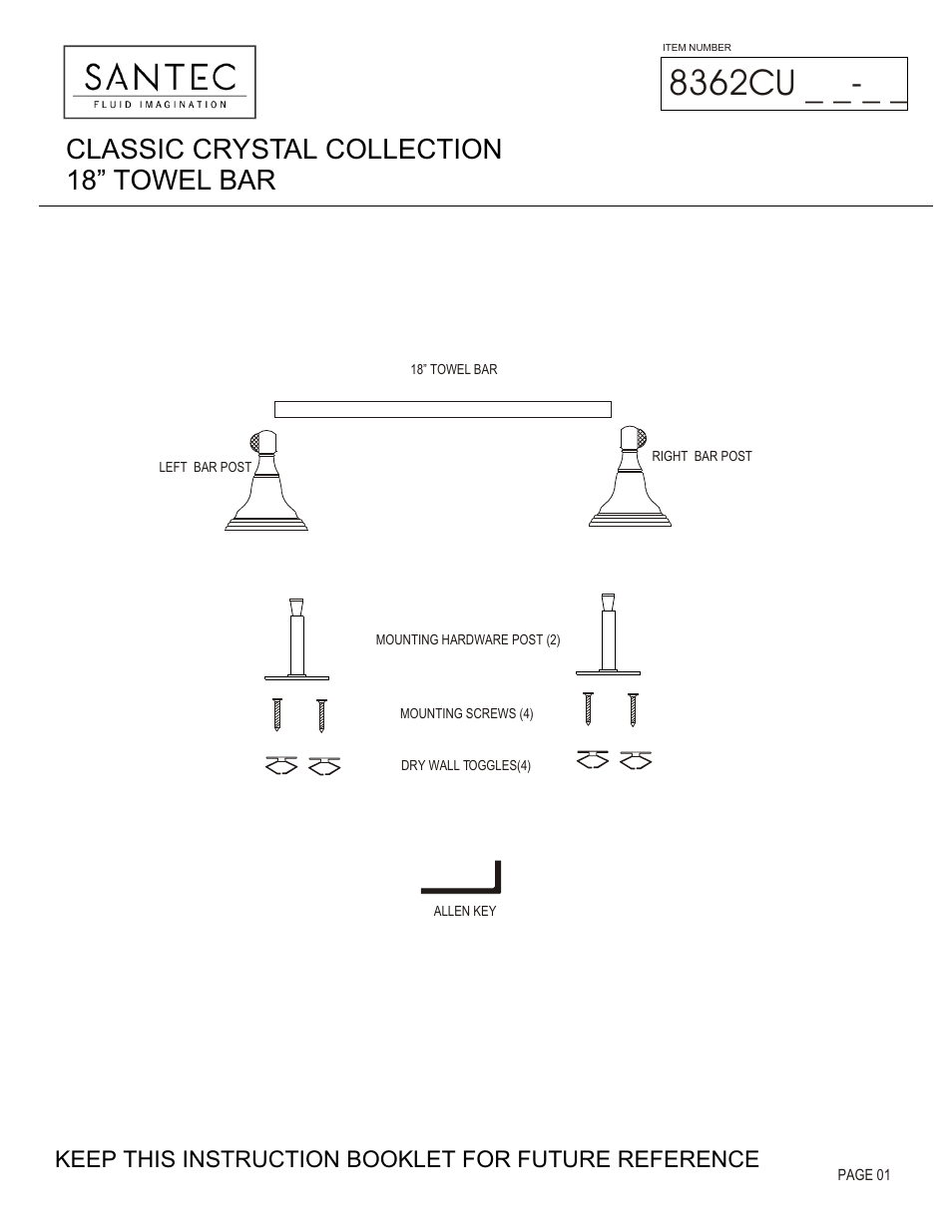 Santec 8362CU User Manual | 3 pages